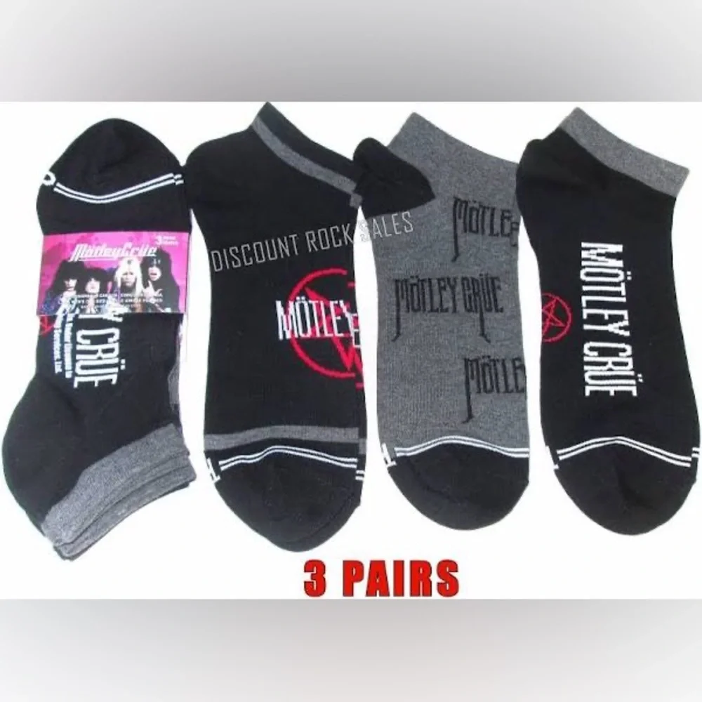 Mötley Crüe Ankle Socks 3 Pair